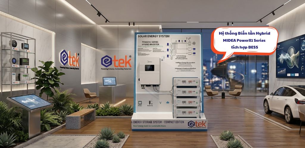 Giải pháp Solar + BESS + Biến tần MIDEA - HICONICS - Tối ưu chi phí điện, ổn định sản xuất và hỗ trợ ESG & Net Zero cùng ETEK