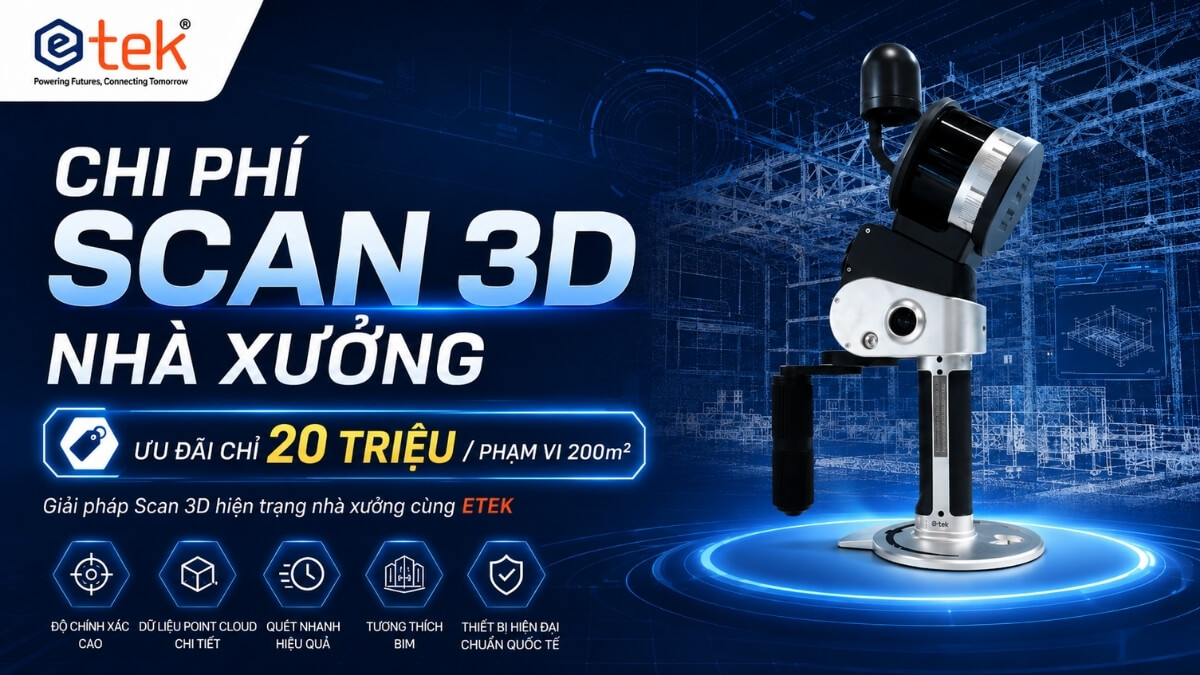 Chi Phí Scan 3D Hiện Trạng Nhà Xưởng Bao Nhiêu? Bảng Giá Tham Khảo Và Các Yếu Tố Ảnh Hưởng