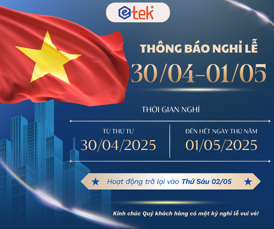 THÔNG BÁO LỊCH NGHỈ LỄ 30/4 VÀ 1/5/2025